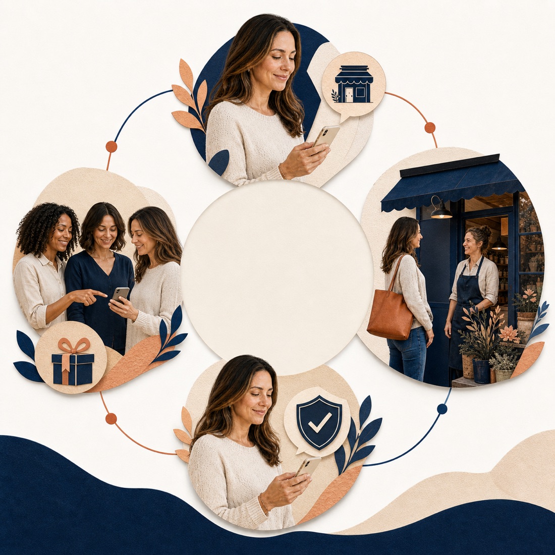 The Wovch journey from discovering a trusted recommendation to visiting, verifying, and sharing